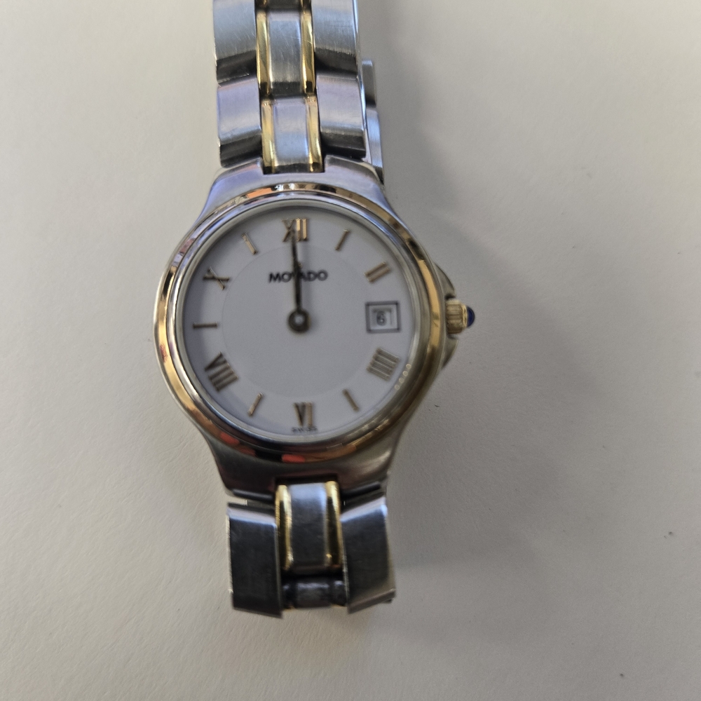 Movado Two-Tone Silver and Gold Watch